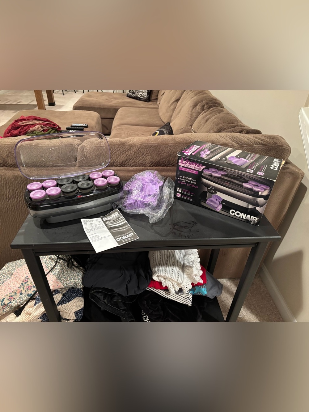 Conair Purple Hot Rollers Set with Heat Case